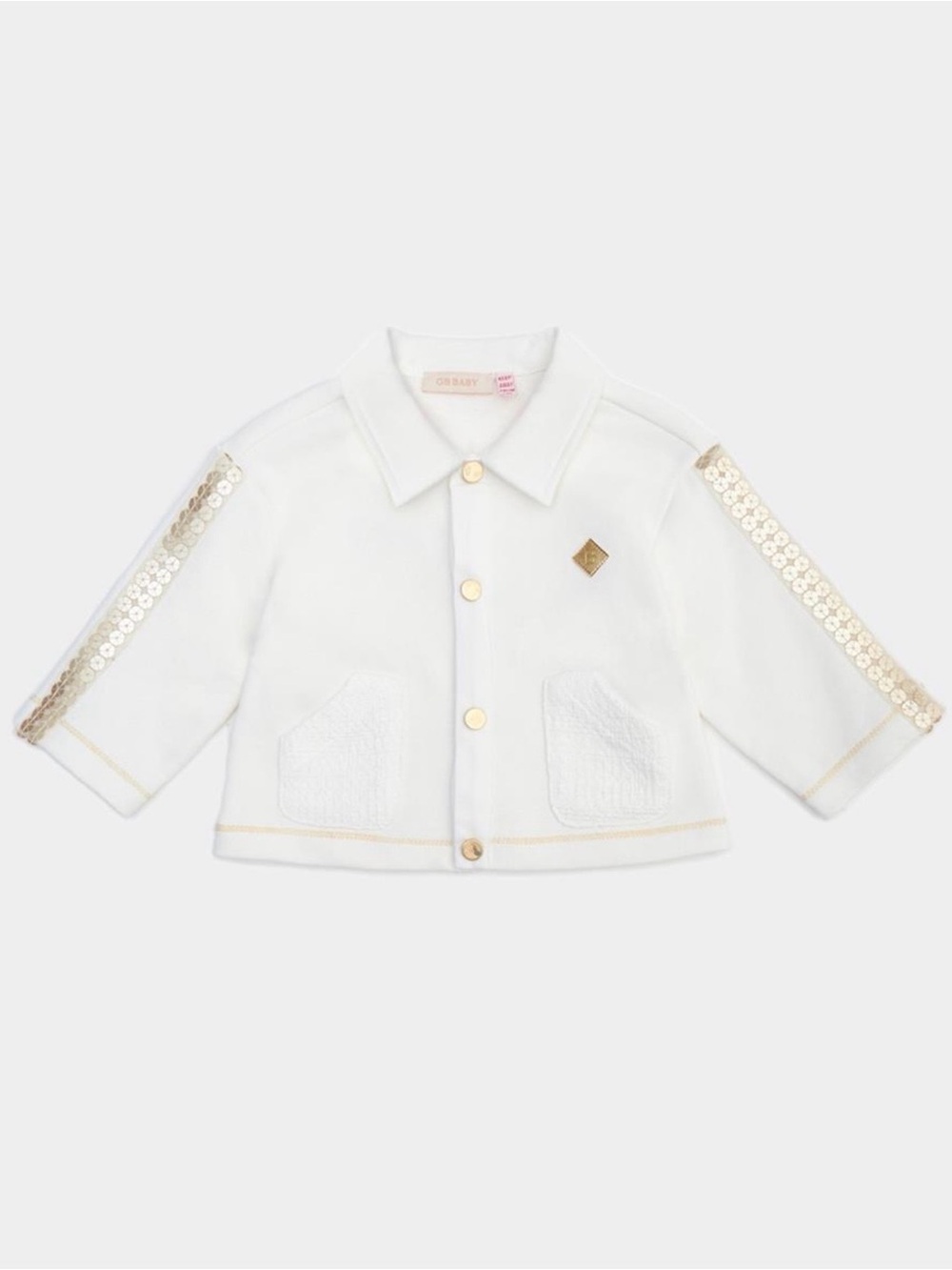 GB Baby Girls Chloe White & Gold Sequin 2-Piece Set 18M – NWT